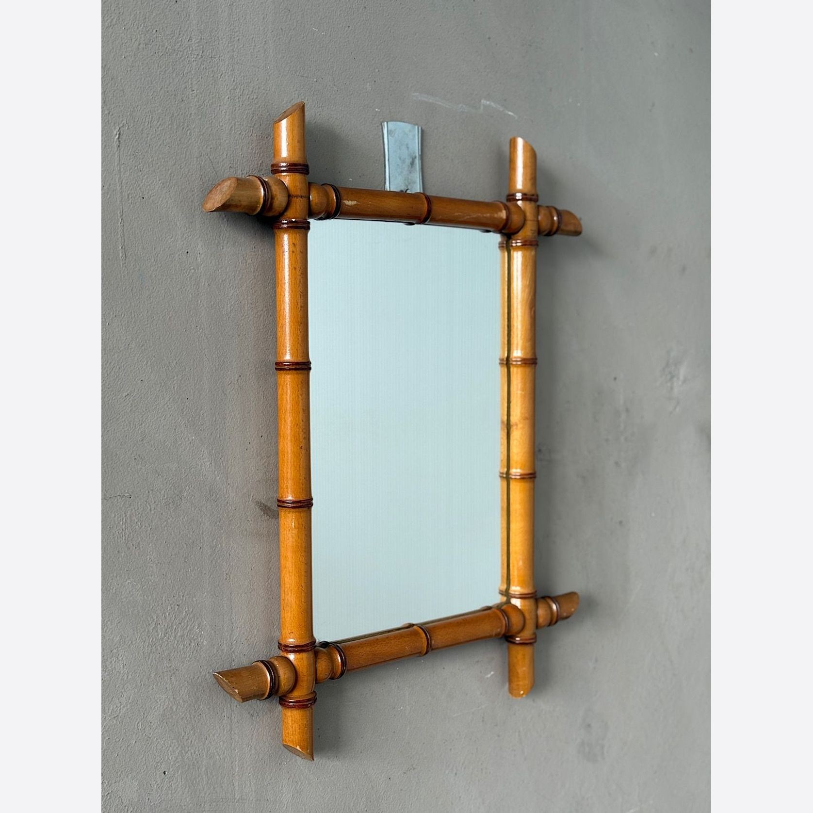 French Faux-Bamboo Mirror gallery detail image