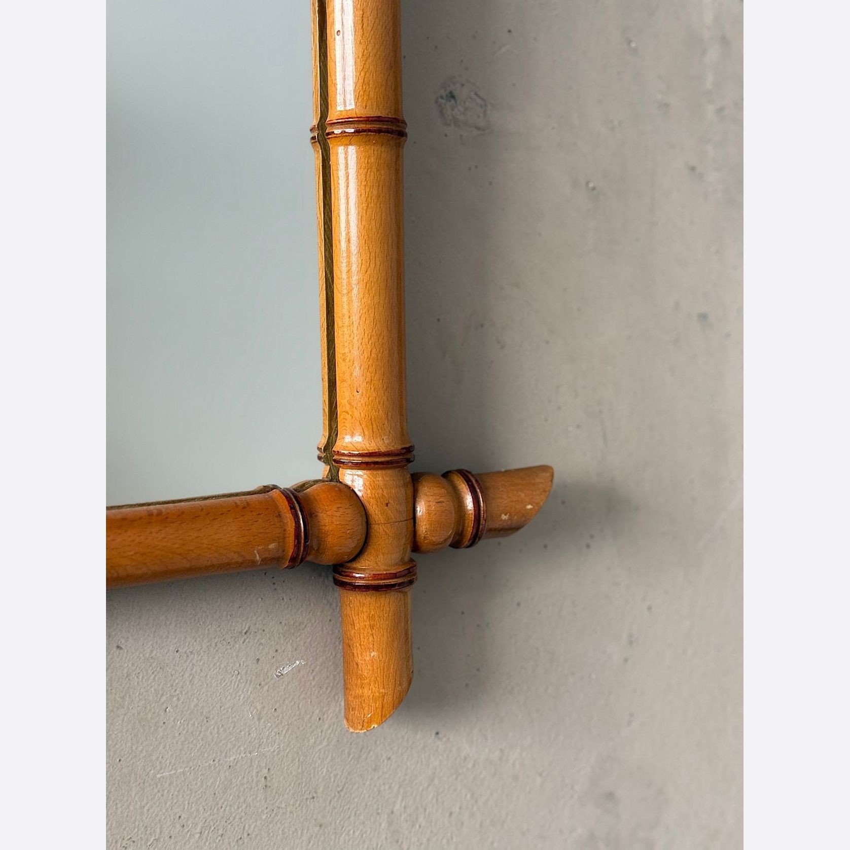 French Faux-Bamboo Mirror gallery detail image