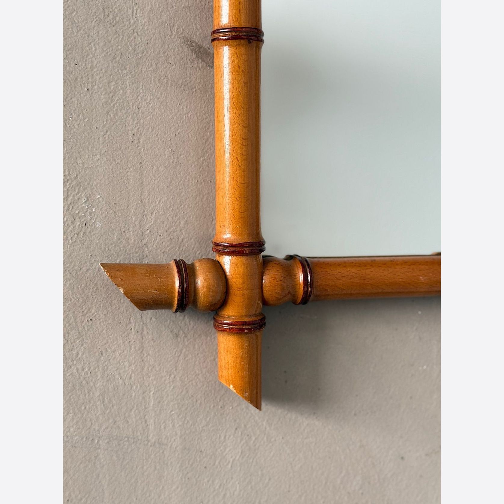 French Faux-Bamboo Mirror gallery detail image