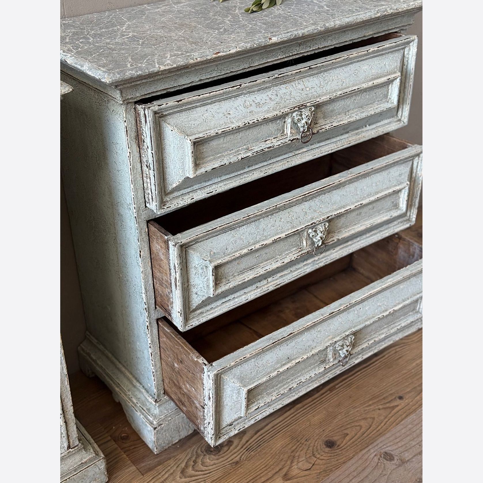 Italian Painted Bedside Cabinets gallery detail image