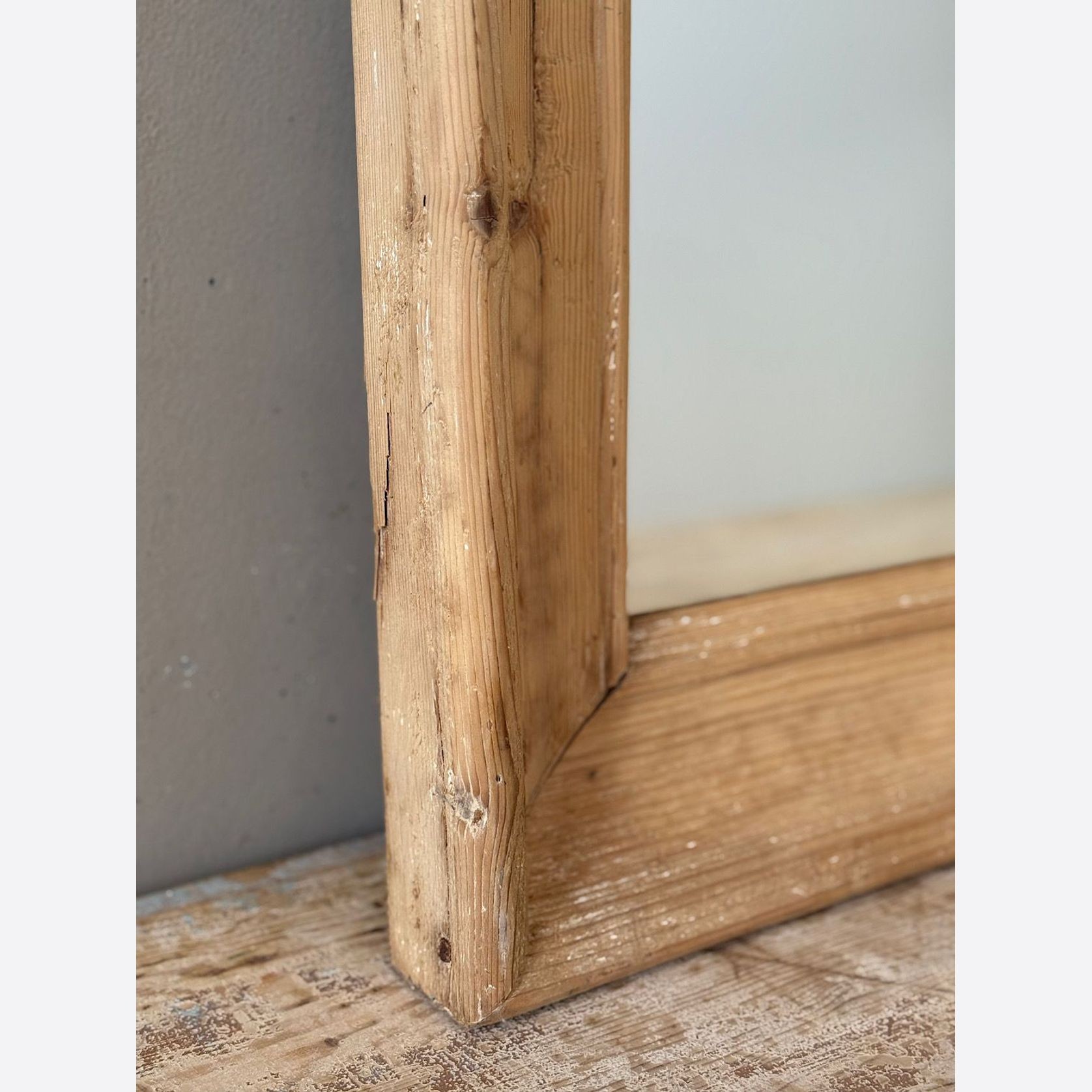 French Mirror in Weathered Pine gallery detail image