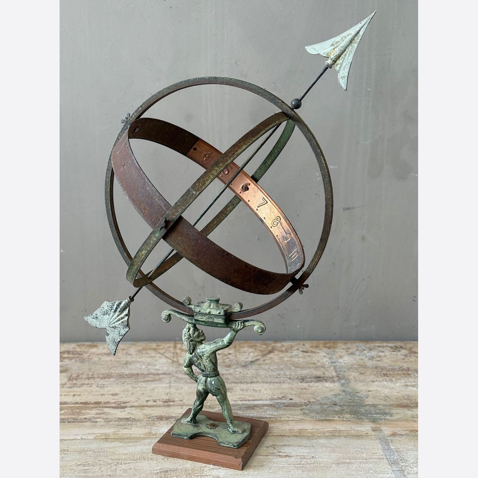 Vintage Metal Garden Sundial gallery detail image