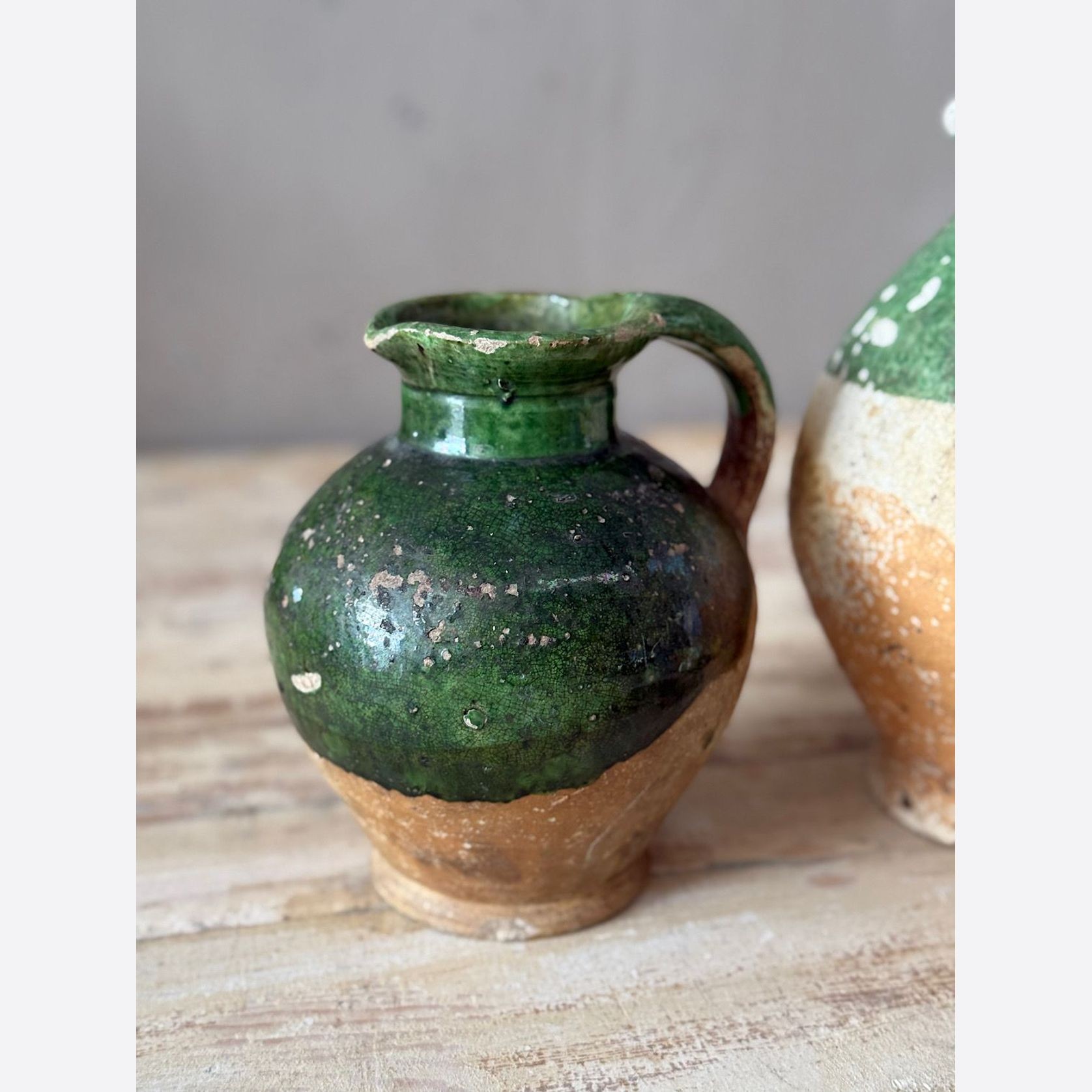 French Terracotta Oil Jugs (Pair) gallery detail image