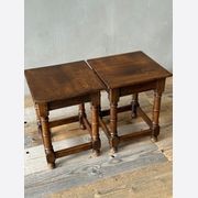 Pair of Oak Stools or Side Tables gallery detail image
