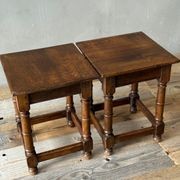 Pair of Oak Stools or Side Tables gallery detail image