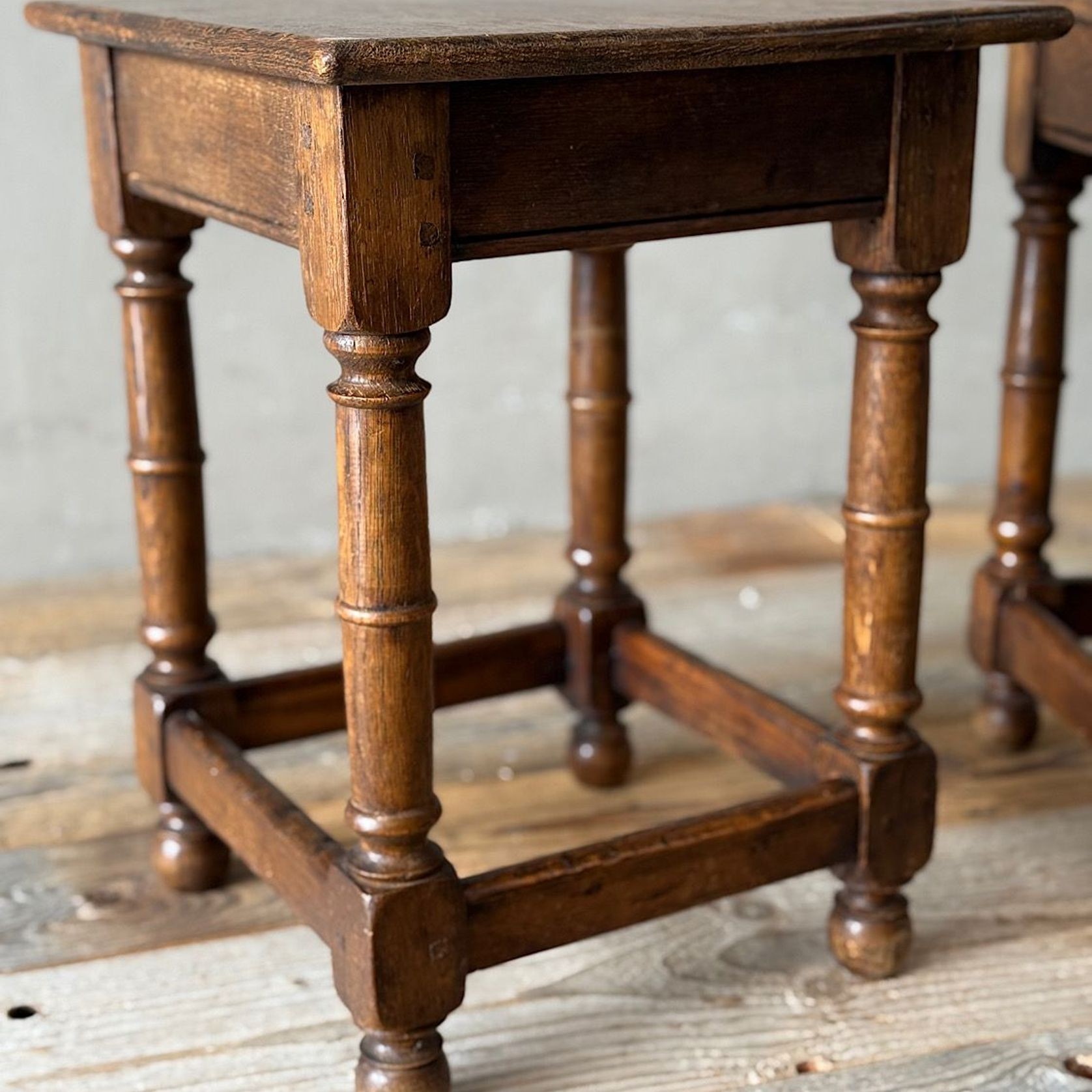 Pair of Oak Stools or Side Tables gallery detail image