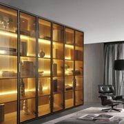 Bronze Toughened Clear Glass Soft-stop Hinged Door gallery detail image