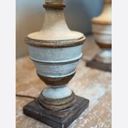 Italian Painted Candlestick Lamps gallery detail image