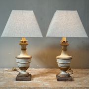 Italian Painted Candlestick Lamps gallery detail image