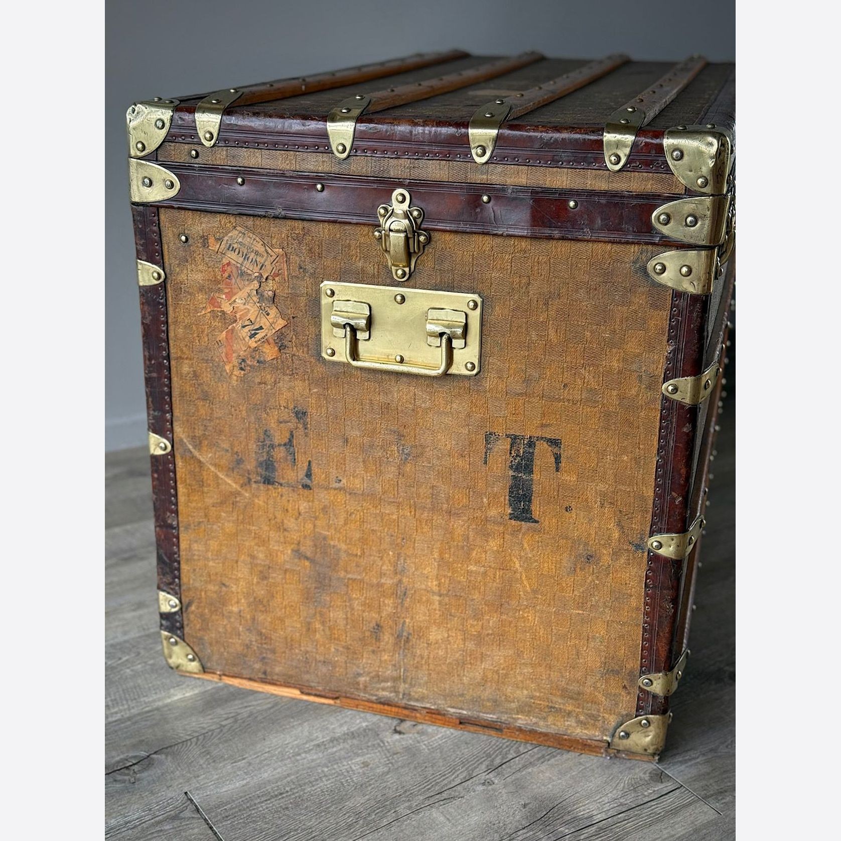 Antique French Travelling Trunk gallery detail image