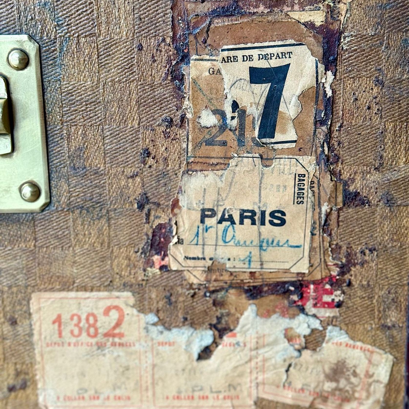 Antique French Travelling Trunk gallery detail image