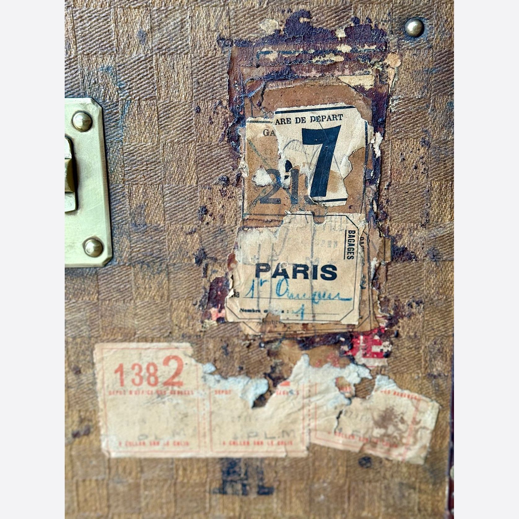 Antique French Travelling Trunk gallery detail image