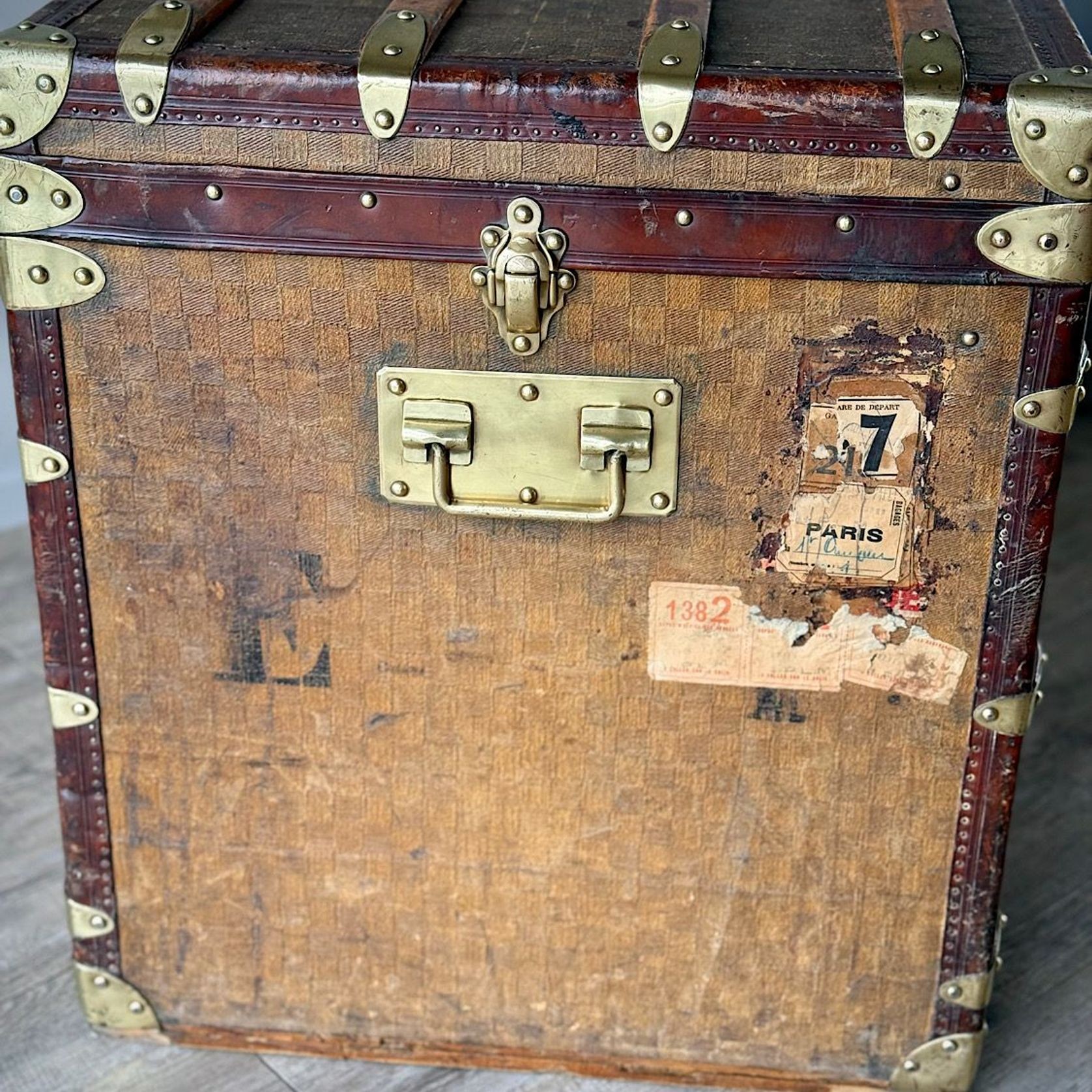 Antique French Travelling Trunk gallery detail image