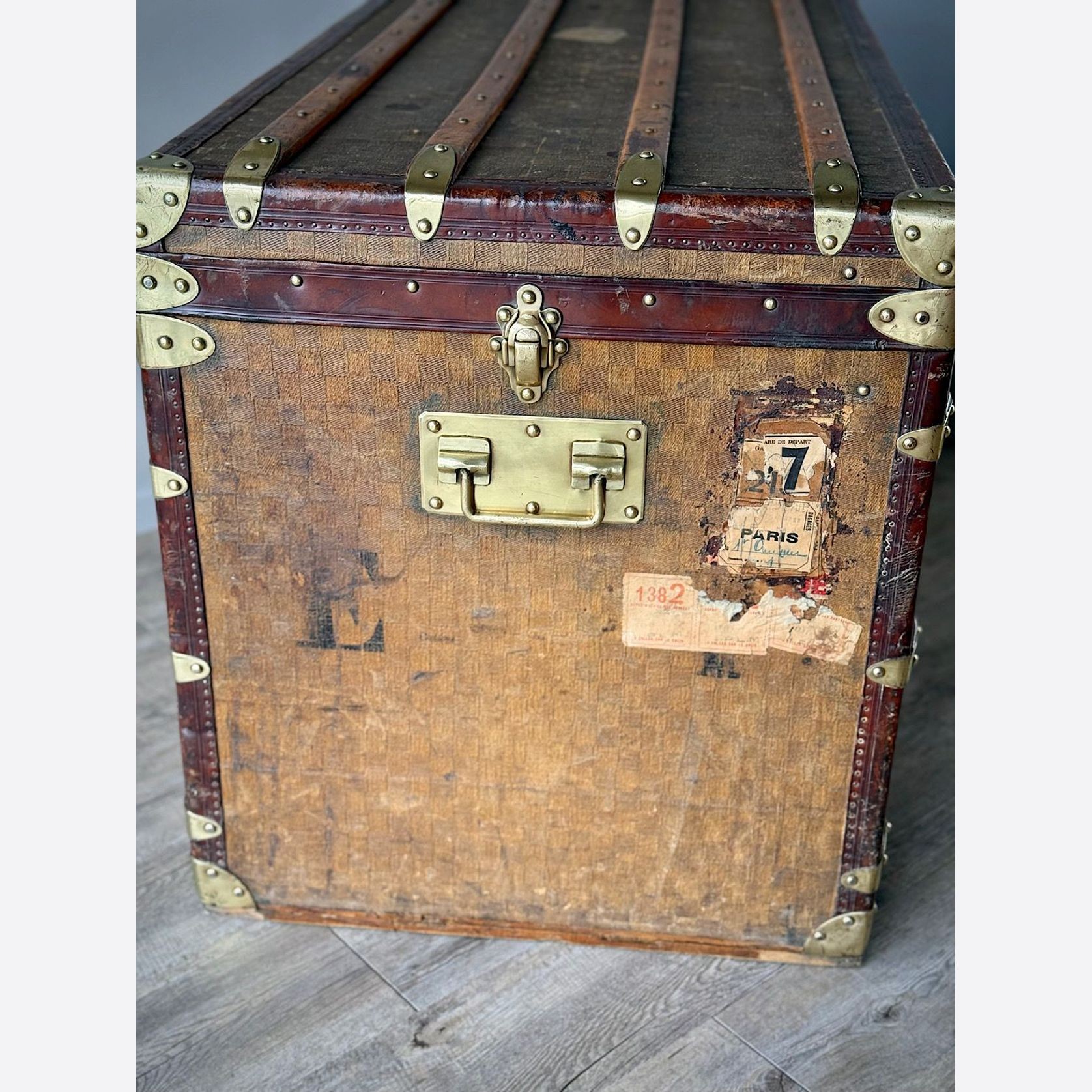 Antique French Travelling Trunk gallery detail image