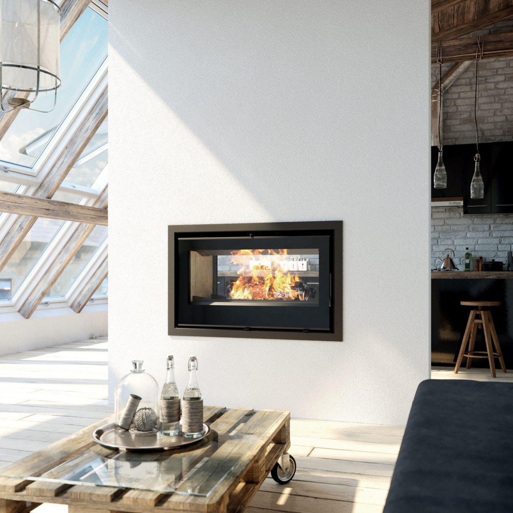 Axis L1000 DS Doubles Sided Zero Clearance Fireplace gallery detail image