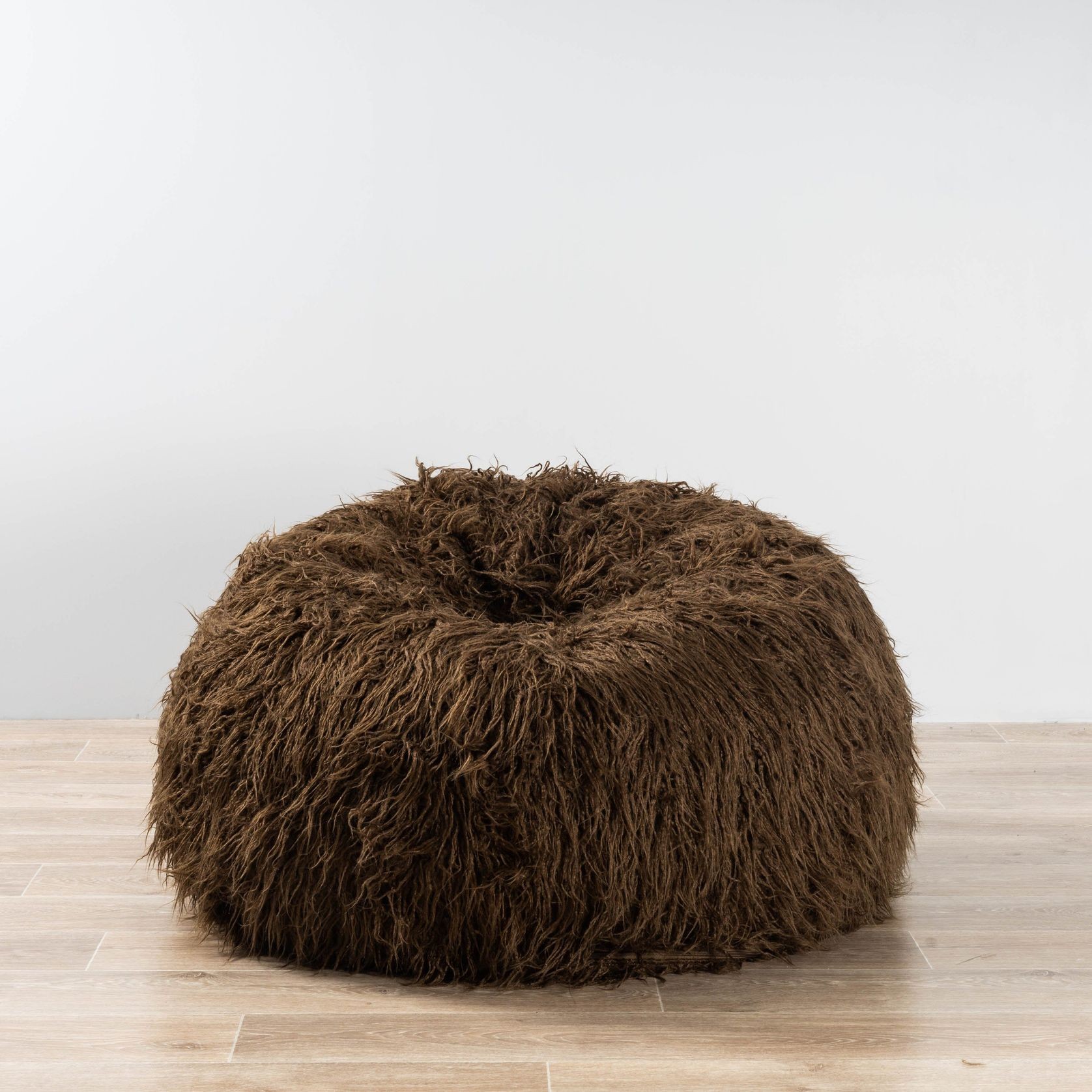 Fur Bean Bag - Chocolate Brown Shaggy gallery detail image