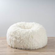 Fur Bean Bag - Cream Shaggy gallery detail image