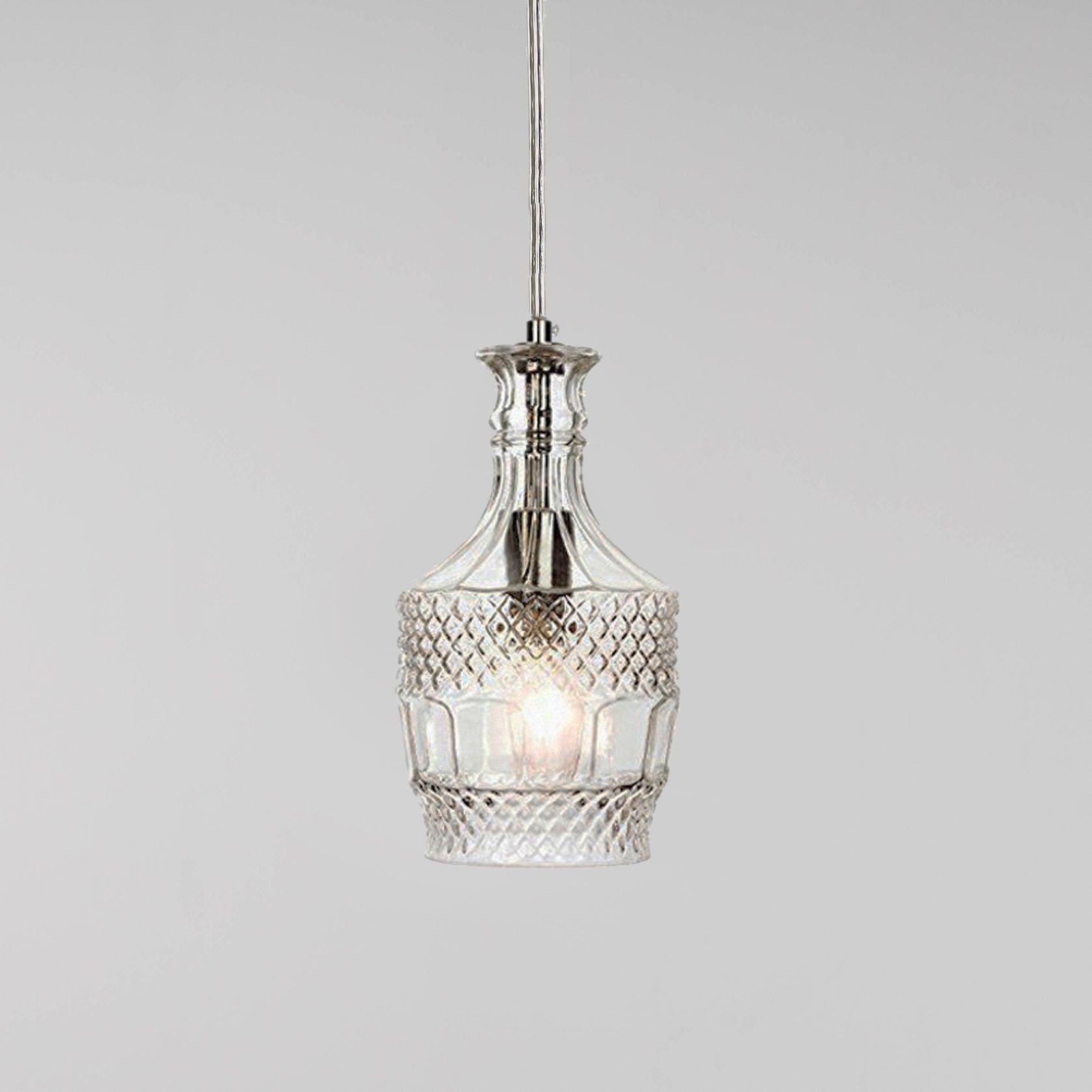Wine Decanter Glass Pendant Light - Brandy gallery detail image