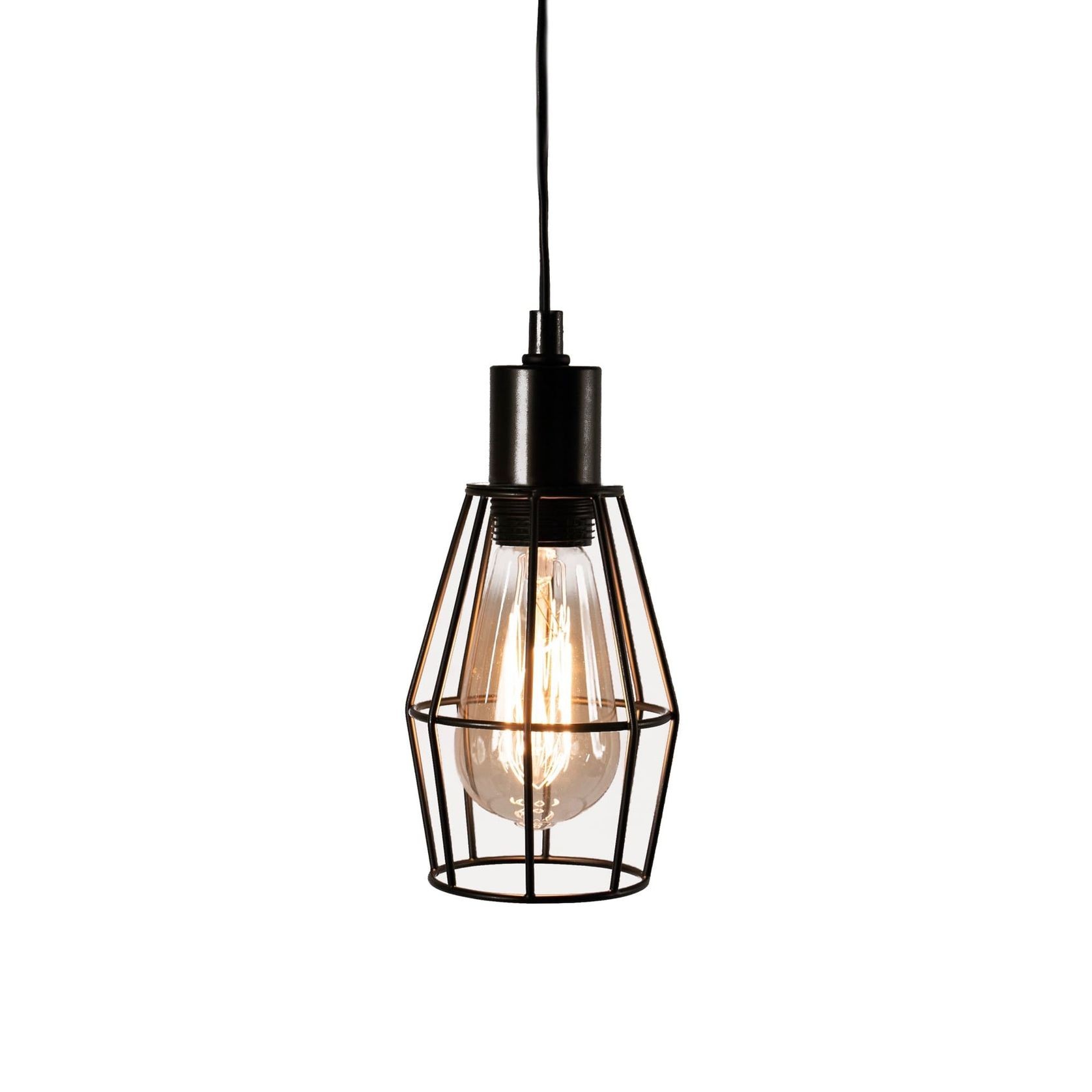Industrial Cage Light - Black gallery detail image
