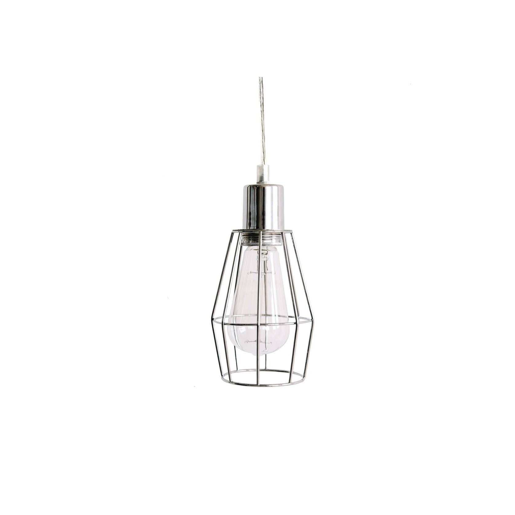 Industrial Cage Light - Chrome gallery detail image