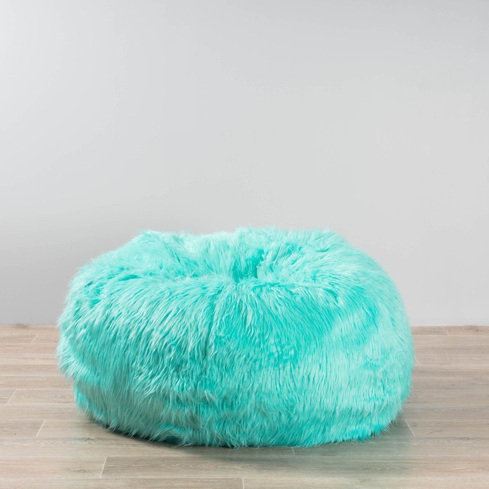 Fur Bean Bag - Turquoise Polo gallery detail image