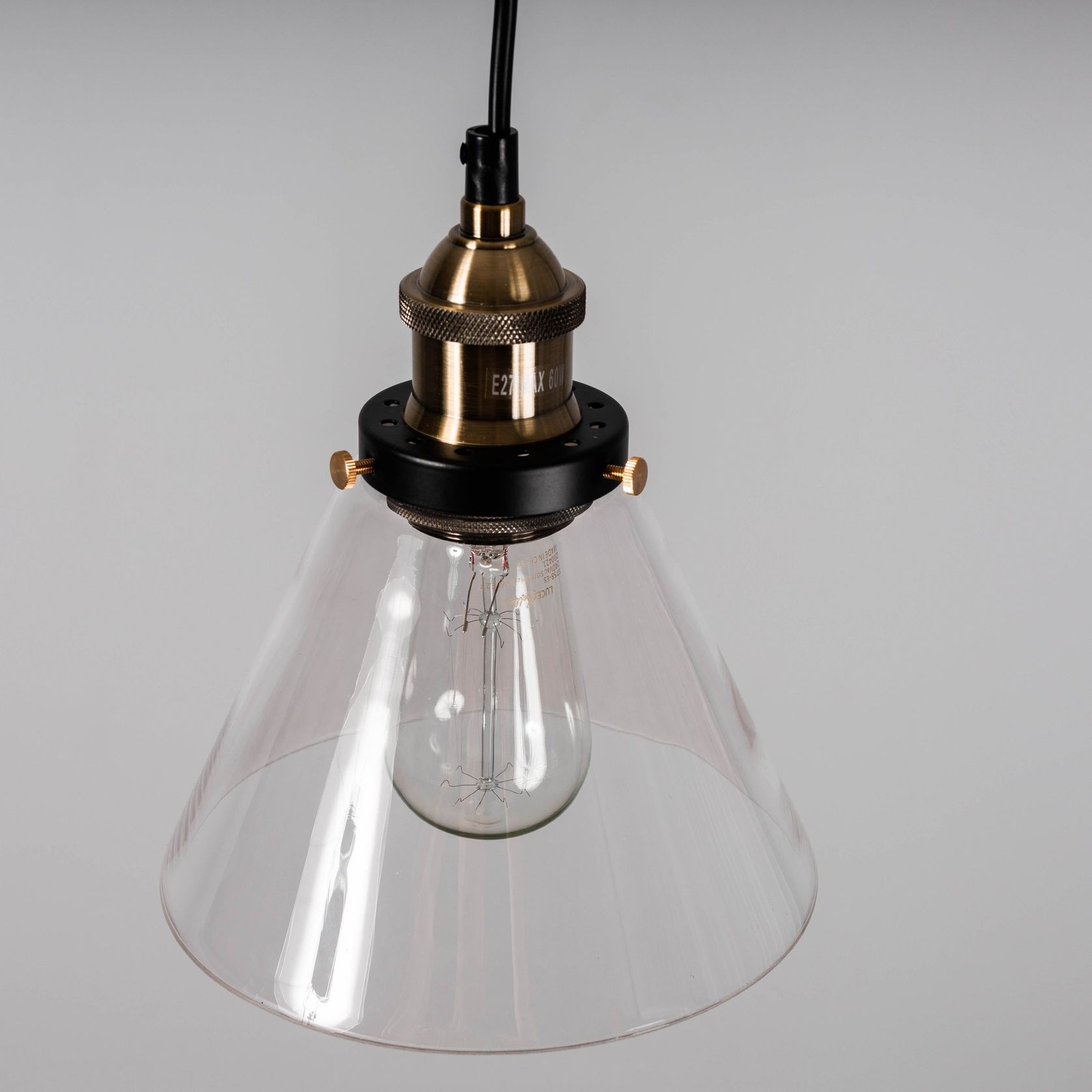 Sophie Glass Pendant Light - Brass gallery detail image