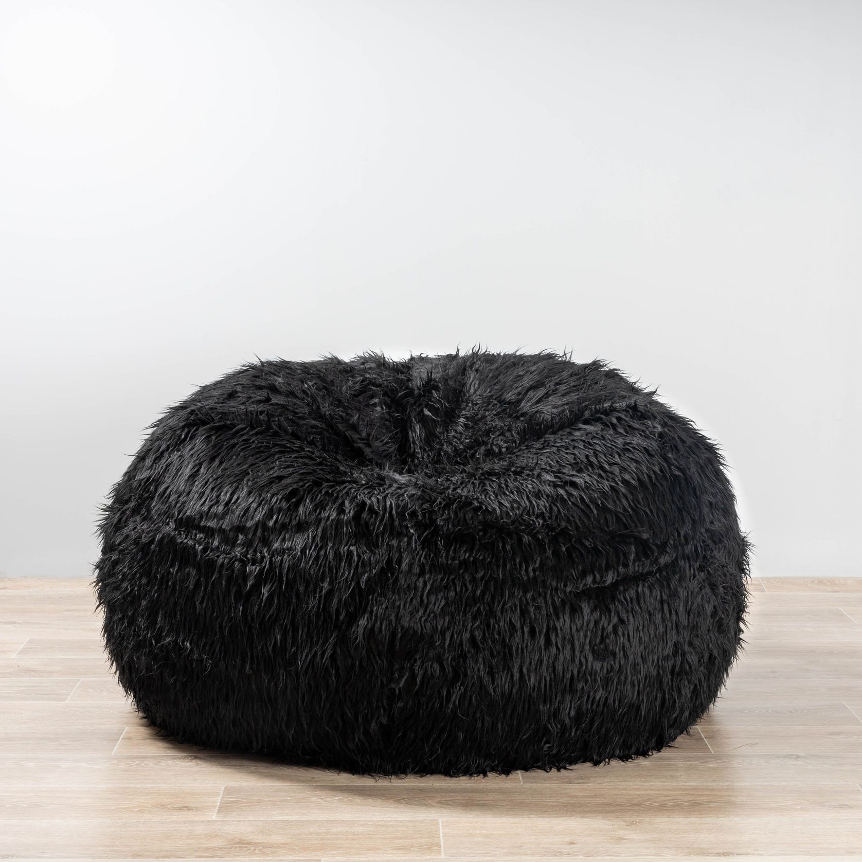 Fur Bean Bag - Black Polo gallery detail image
