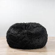Fur Bean Bag - Black Polo gallery detail image