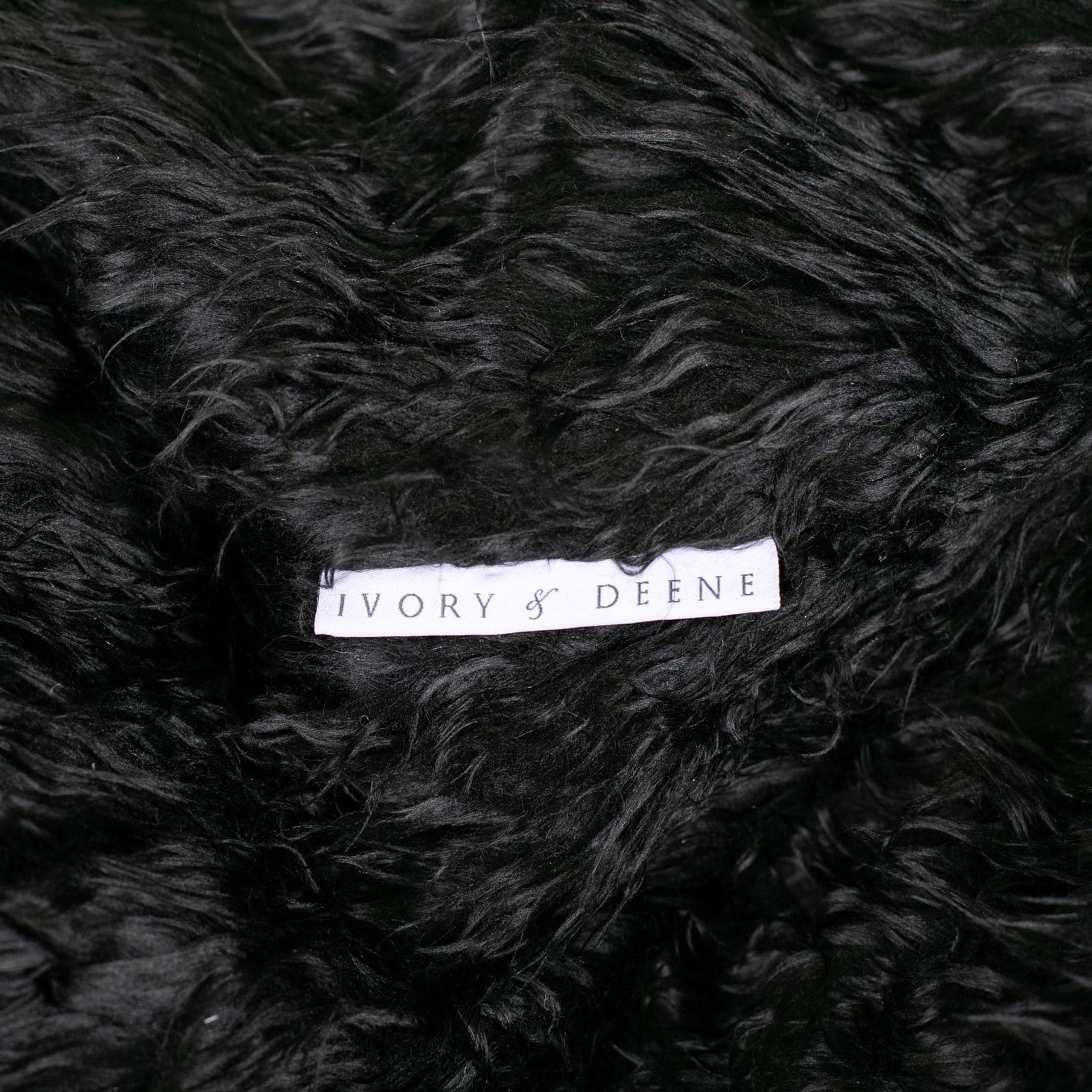 Fur Bean Bag - Black Polo gallery detail image