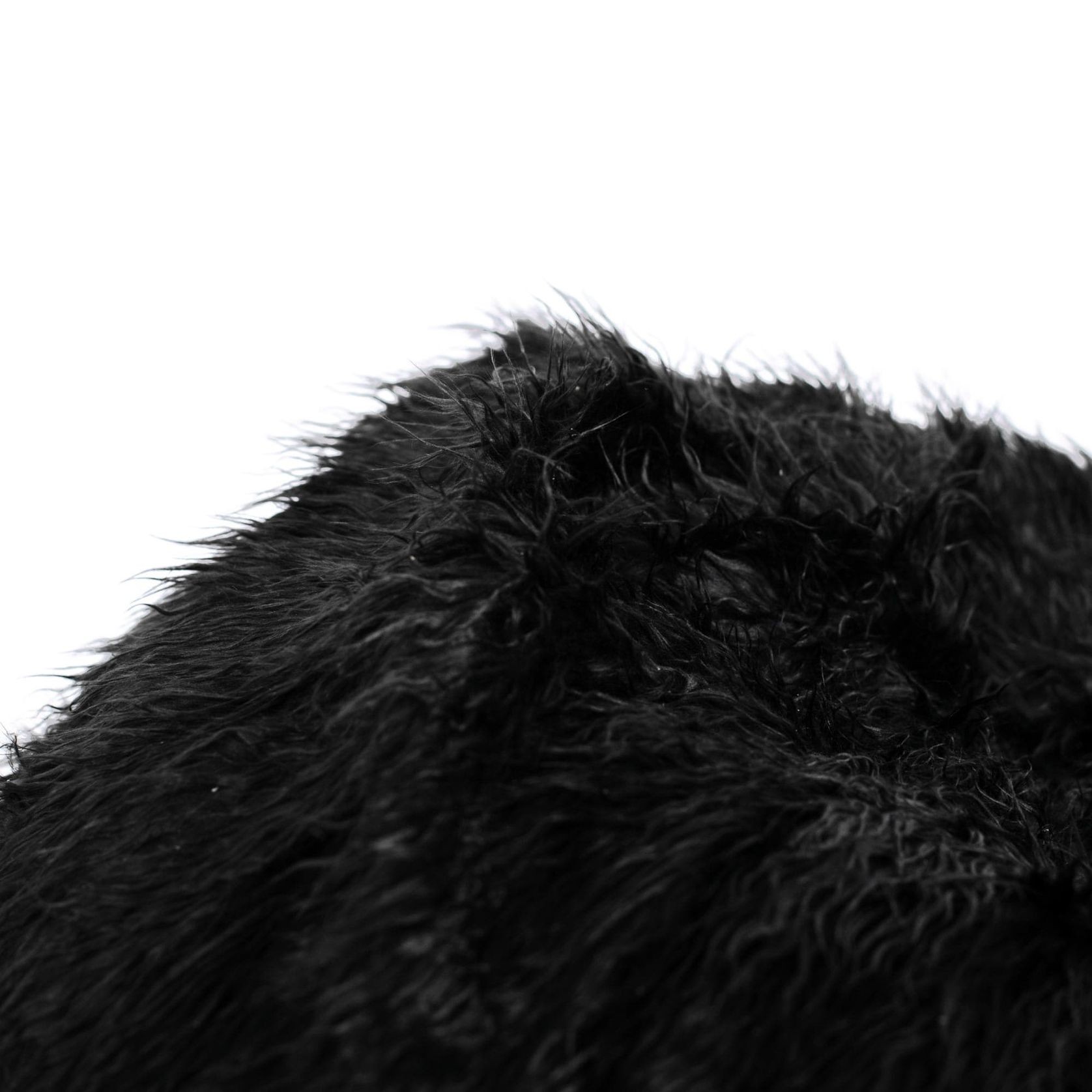 Fur Bean Bag - Black Polo gallery detail image
