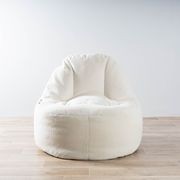 Plush Fur Lounger Bean Bag Chair - Cream gallery detail image