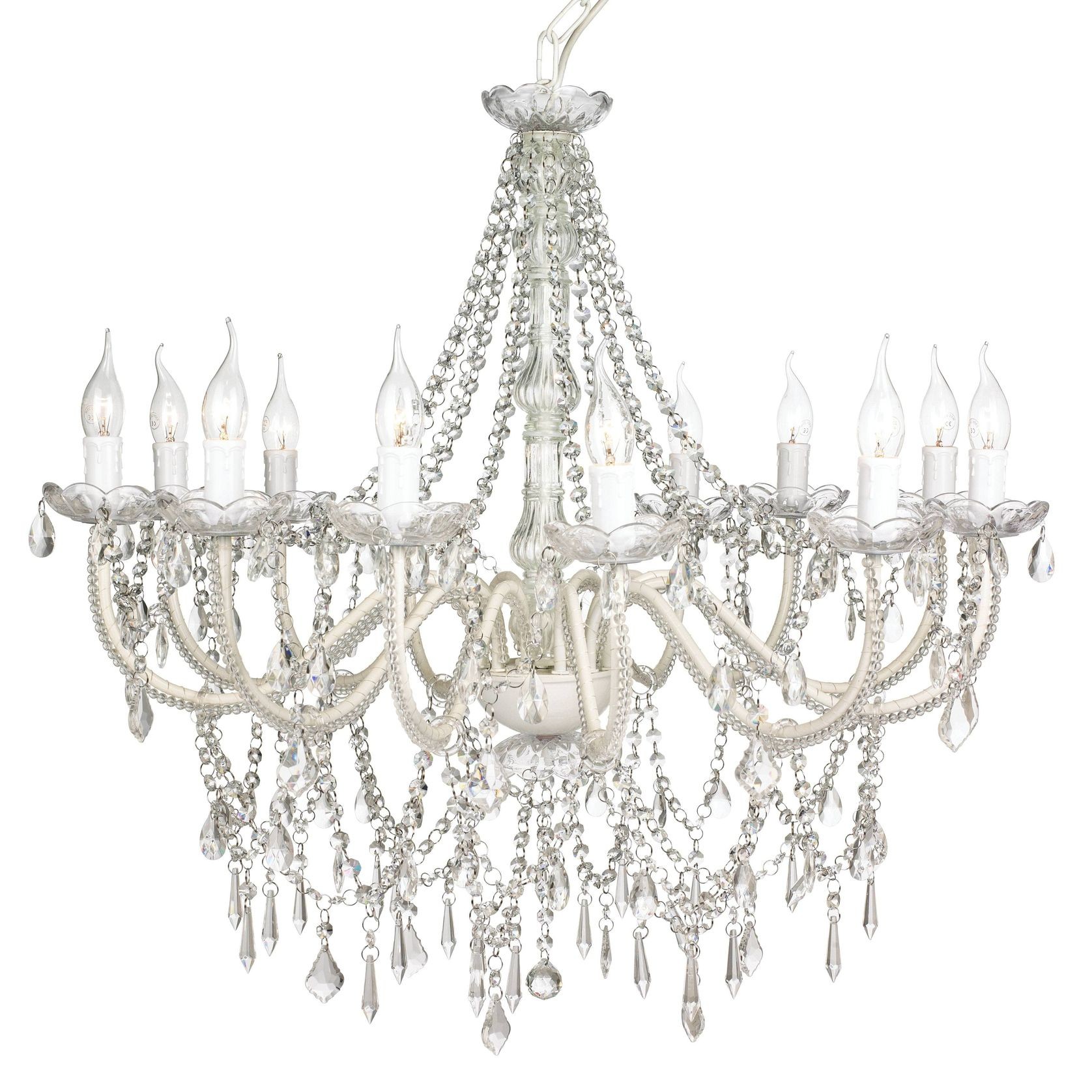 Cassie Chandelier 12 Light - Glass Crystals gallery detail image