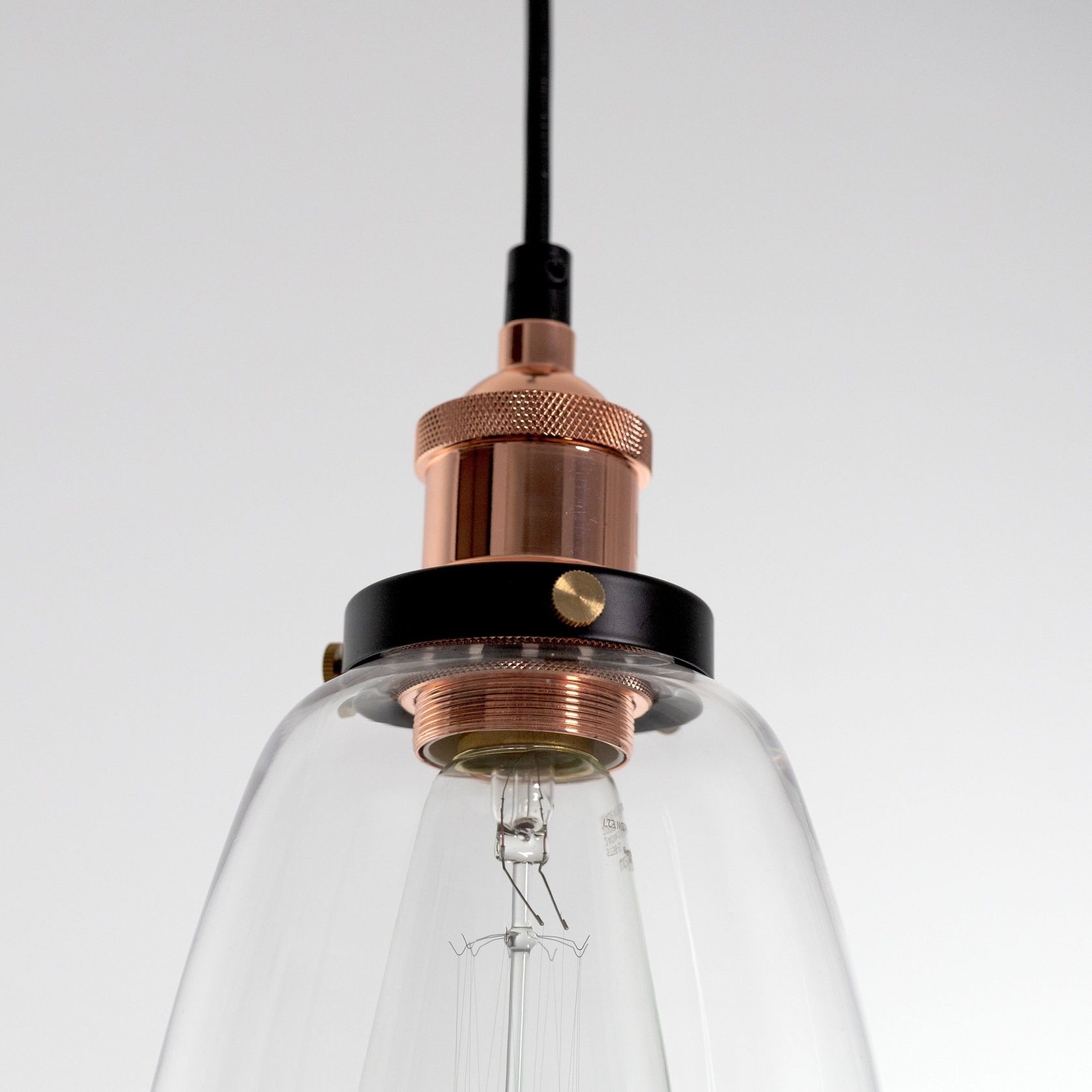 Lucy Glass Pendant Light - Copper gallery detail image