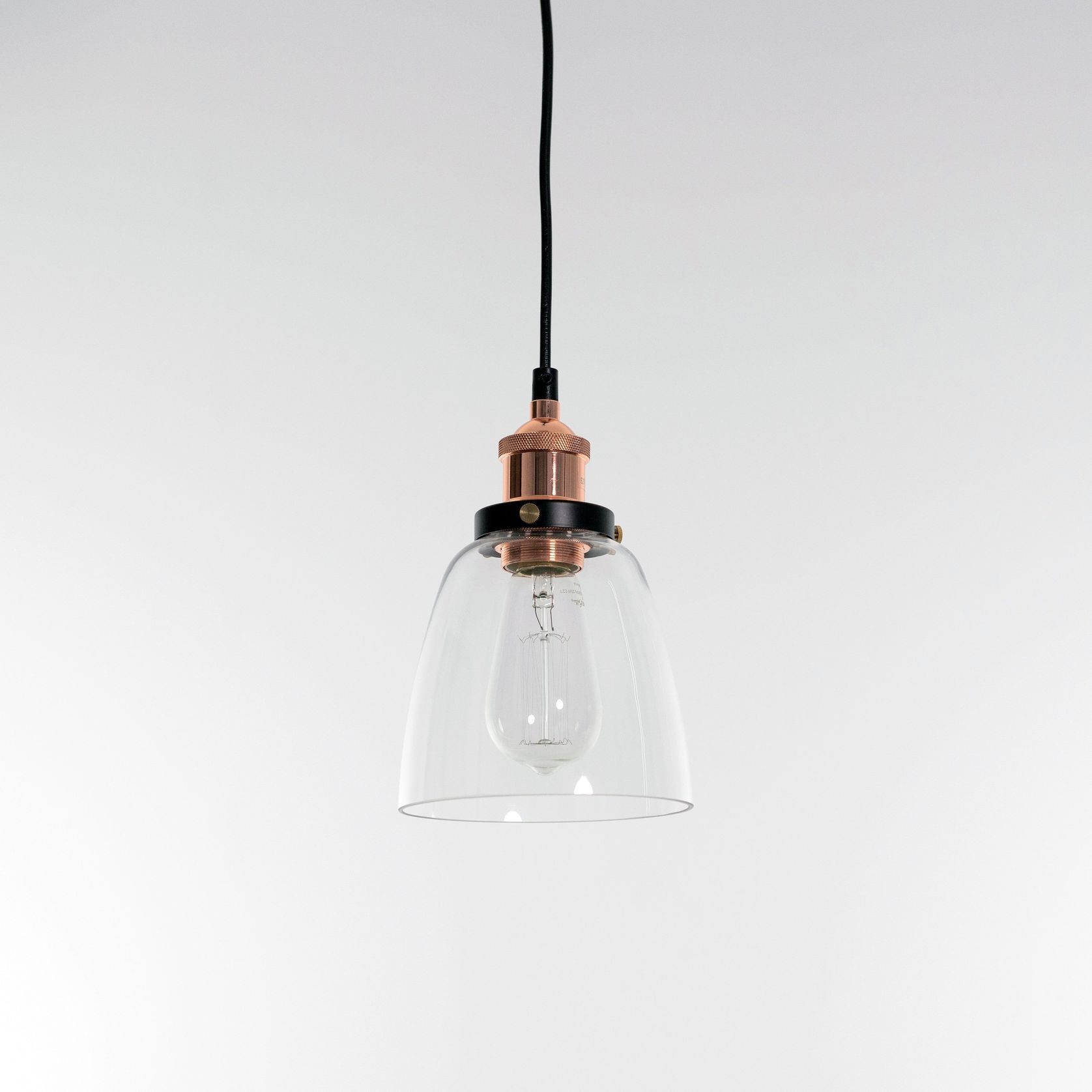 Lucy Glass Pendant Light - Copper gallery detail image