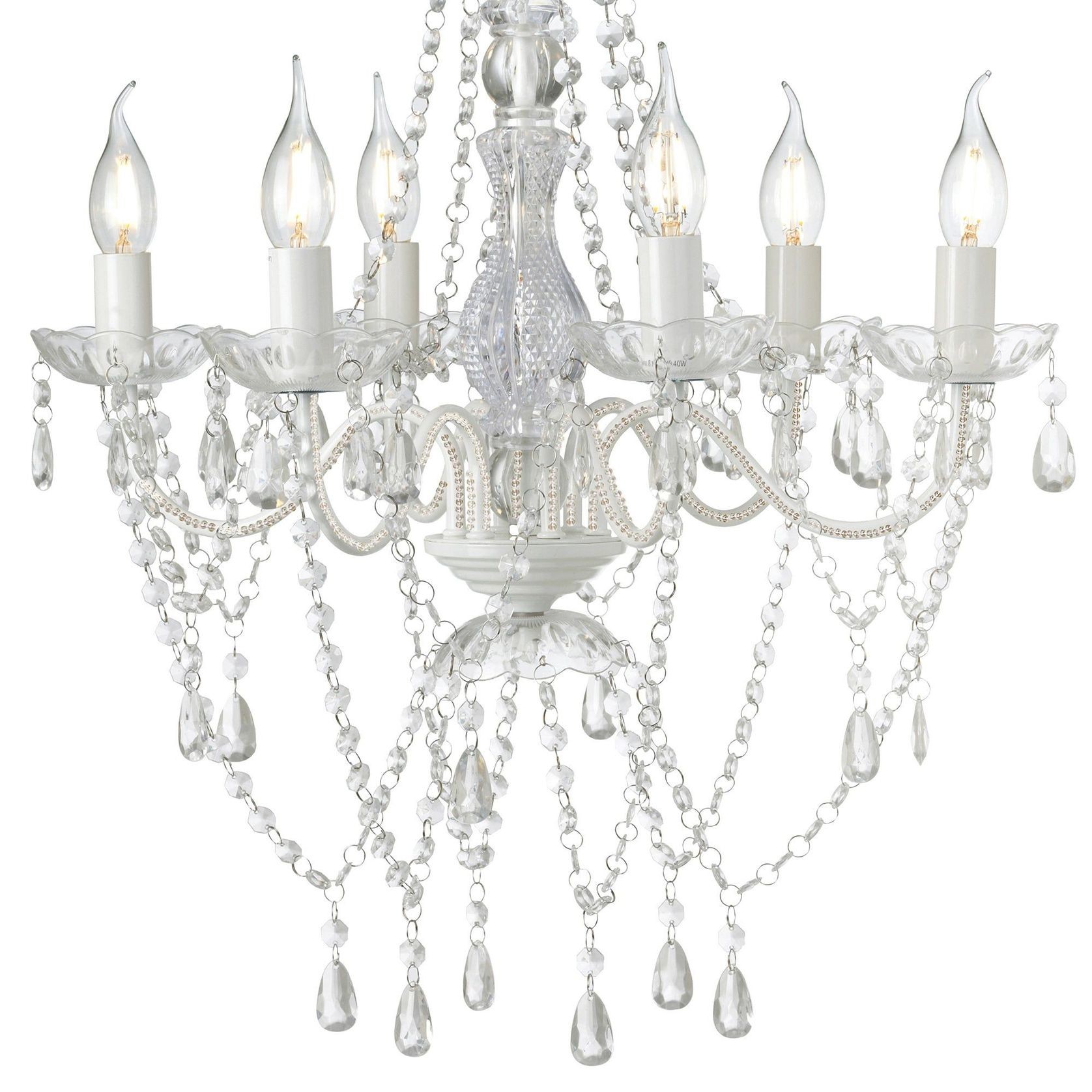 Romance Chandelier - White gallery detail image