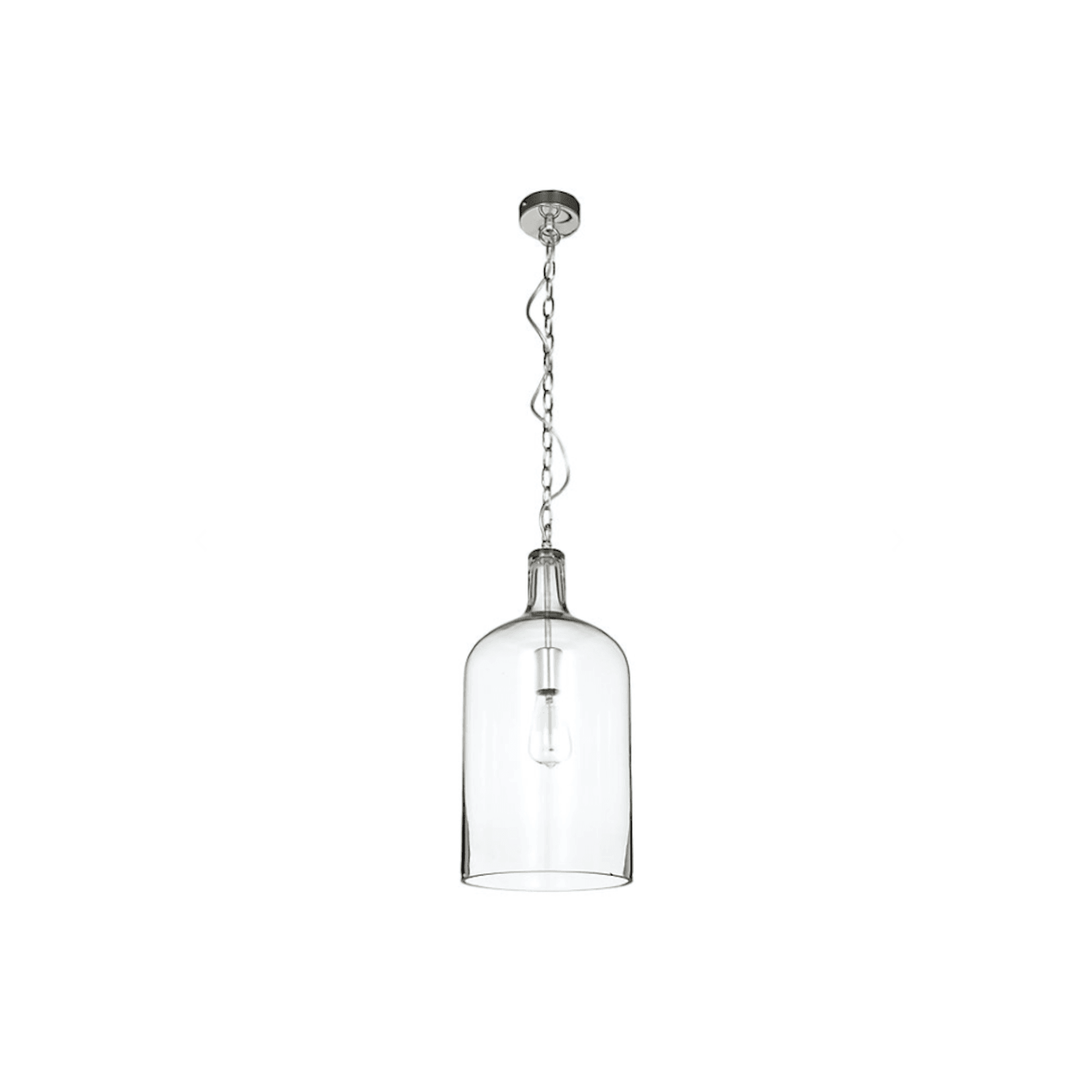 Kendal Glass Pendant Light - Chrome gallery detail image