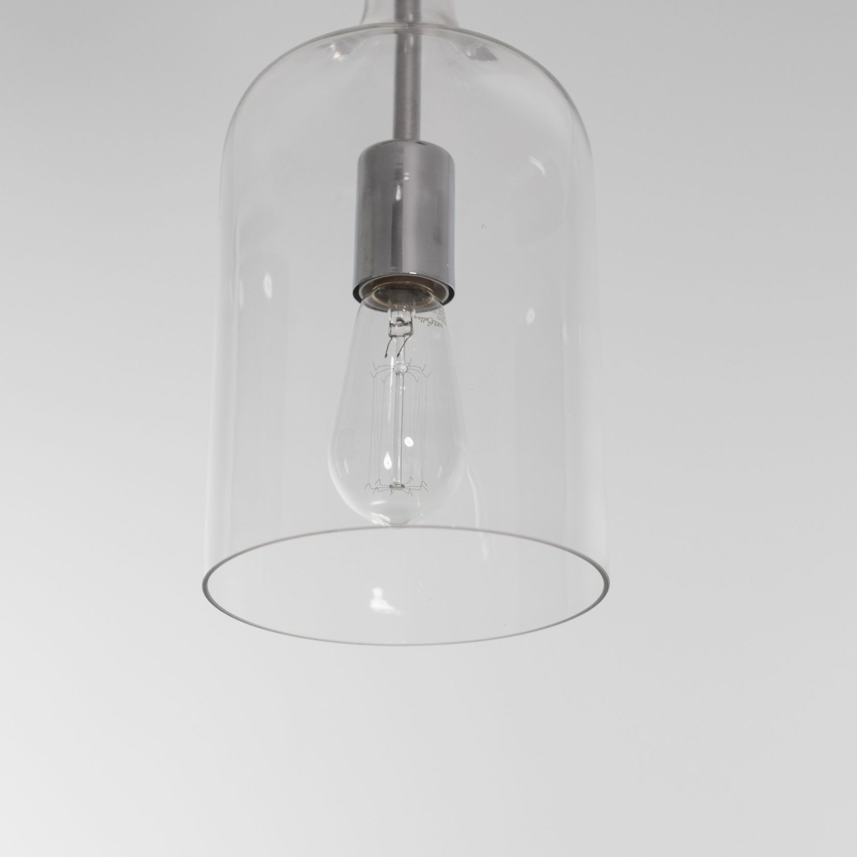 Kendal Glass Pendant Light - Chrome gallery detail image