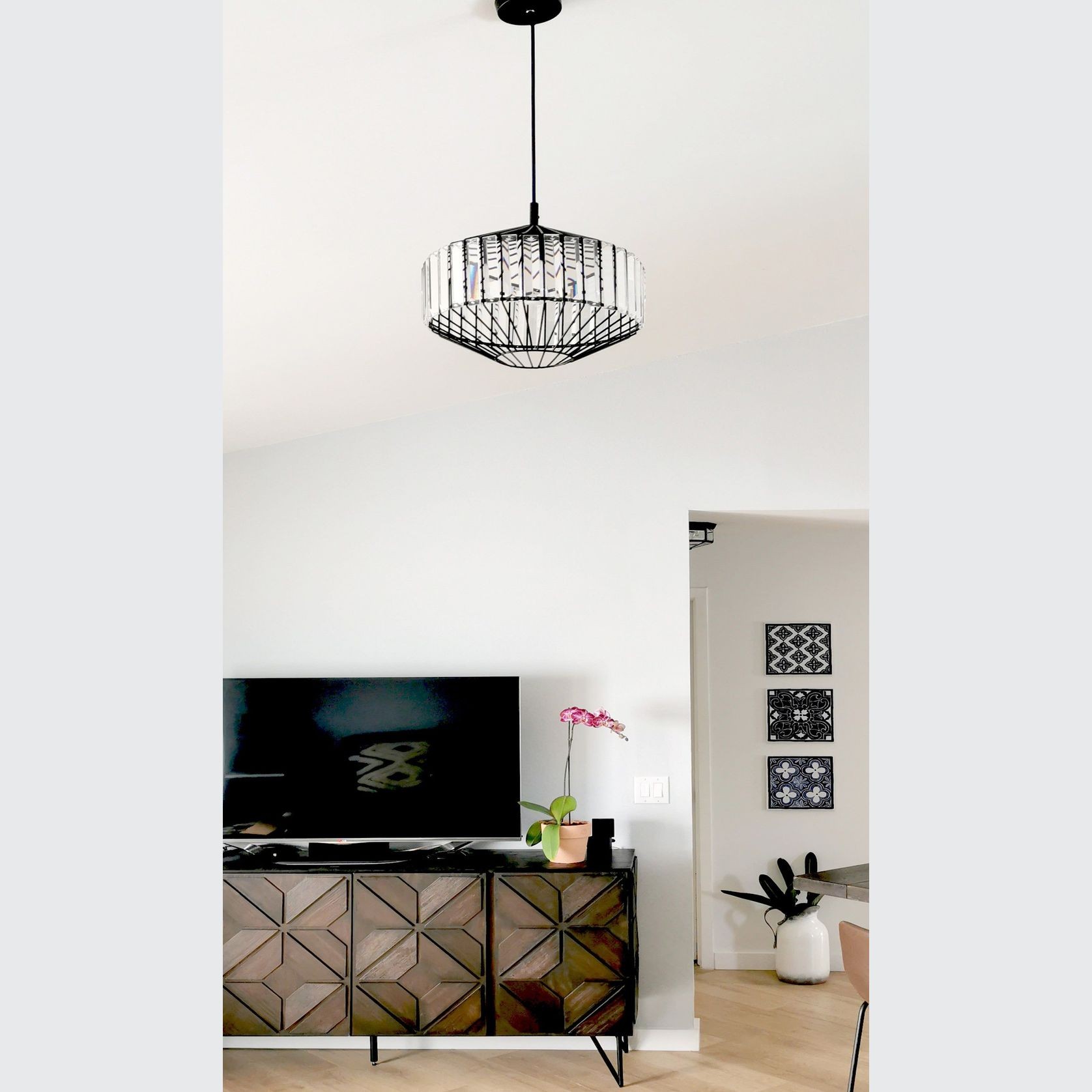 Butler Crystal Pendant Light - Black gallery detail image