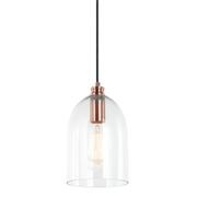 Willow Dome Glass Pendant Light - Copper gallery detail image