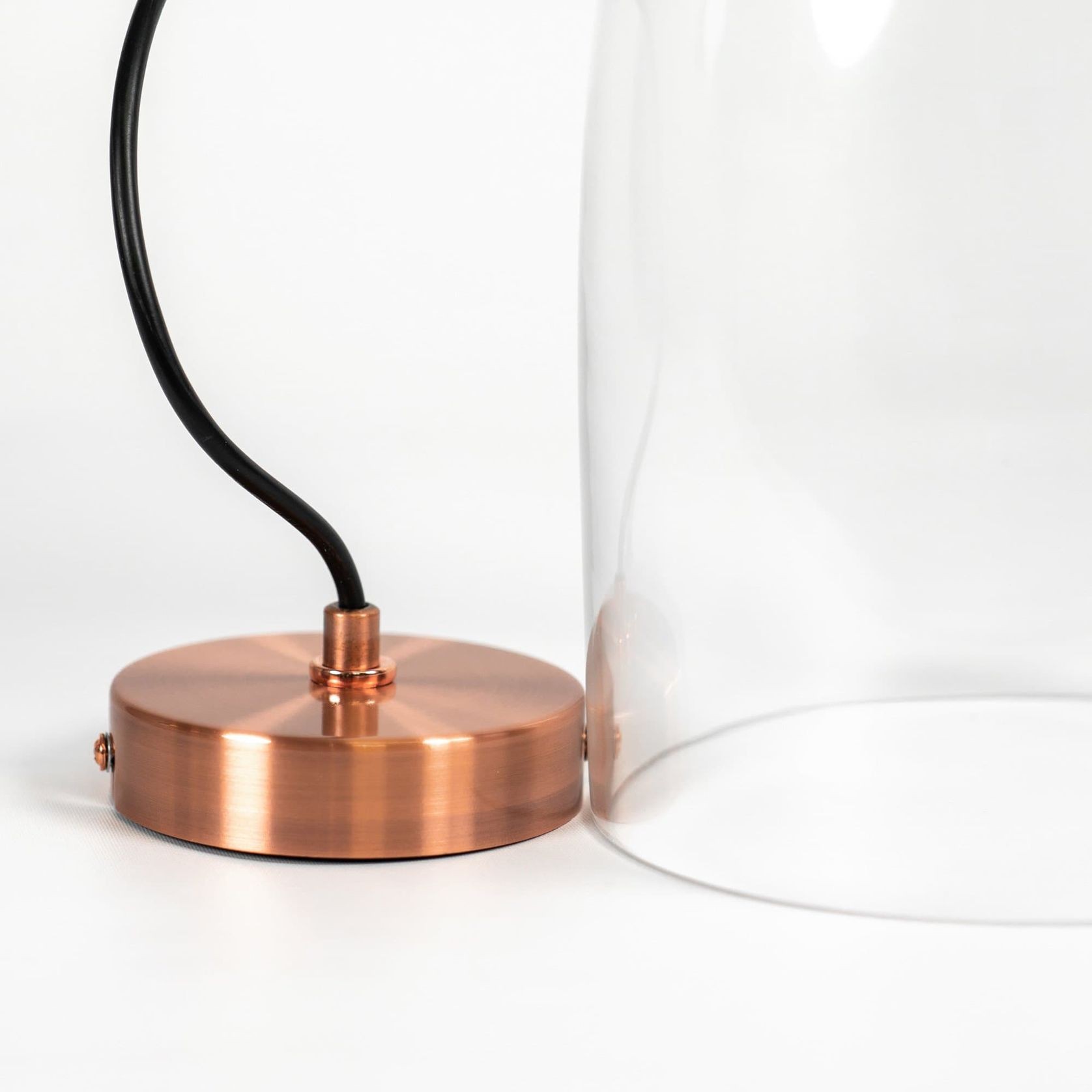 Willow Dome Glass Pendant Light - Copper gallery detail image