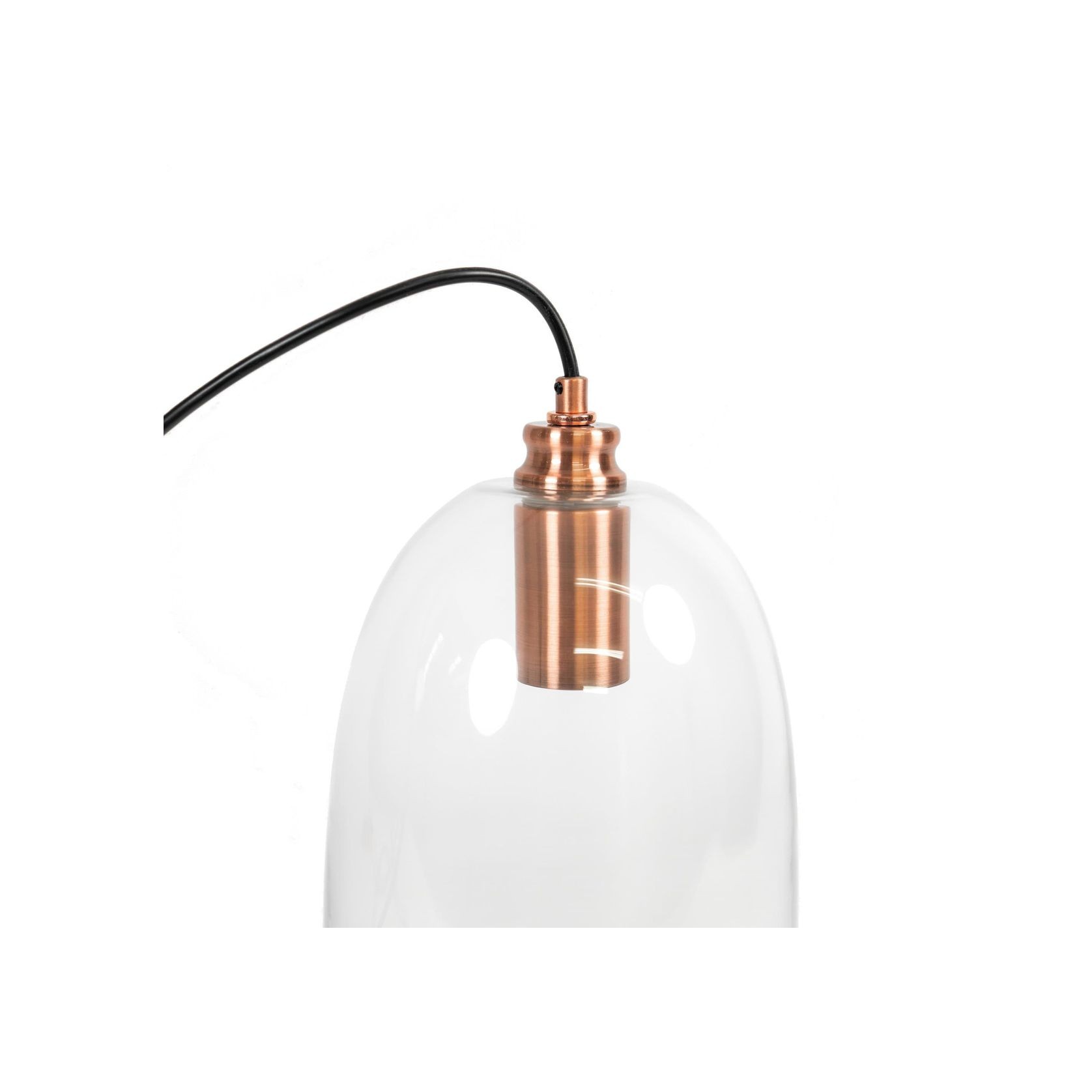 Willow Dome Glass Pendant Light - Copper gallery detail image