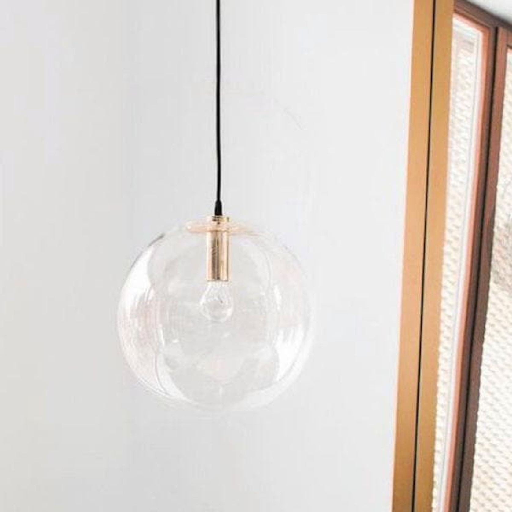 Ariana Glass Pendant Light - Gold gallery detail image