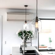 Willow Dome Glass Pendant Light - Pearl Black gallery detail image