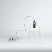 Willow Dome Glass Pendant Light - Chrome gallery detail image