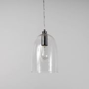 Willow Dome Glass Pendant Light - Chrome gallery detail image