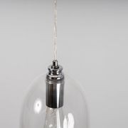 Willow Dome Glass Pendant Light - Chrome gallery detail image