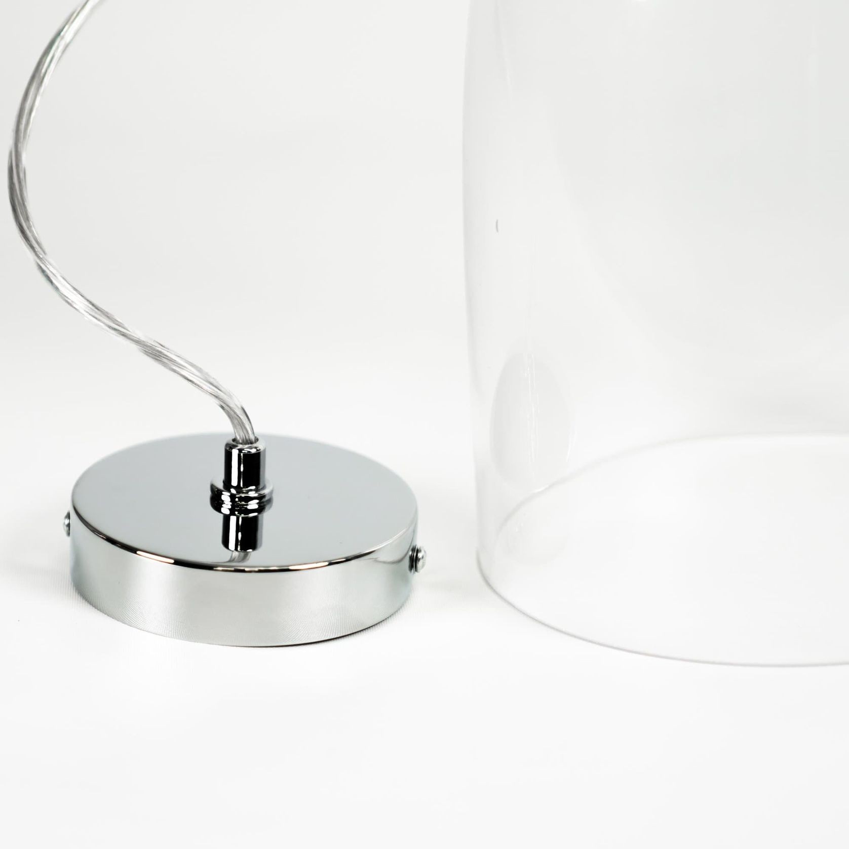 Willow Dome Glass Pendant Light - Chrome gallery detail image