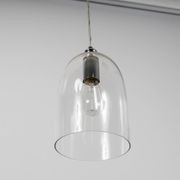 Willow Dome Glass Pendant Light - Chrome gallery detail image
