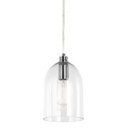 Willow Dome Glass Pendant Light - Chrome gallery detail image