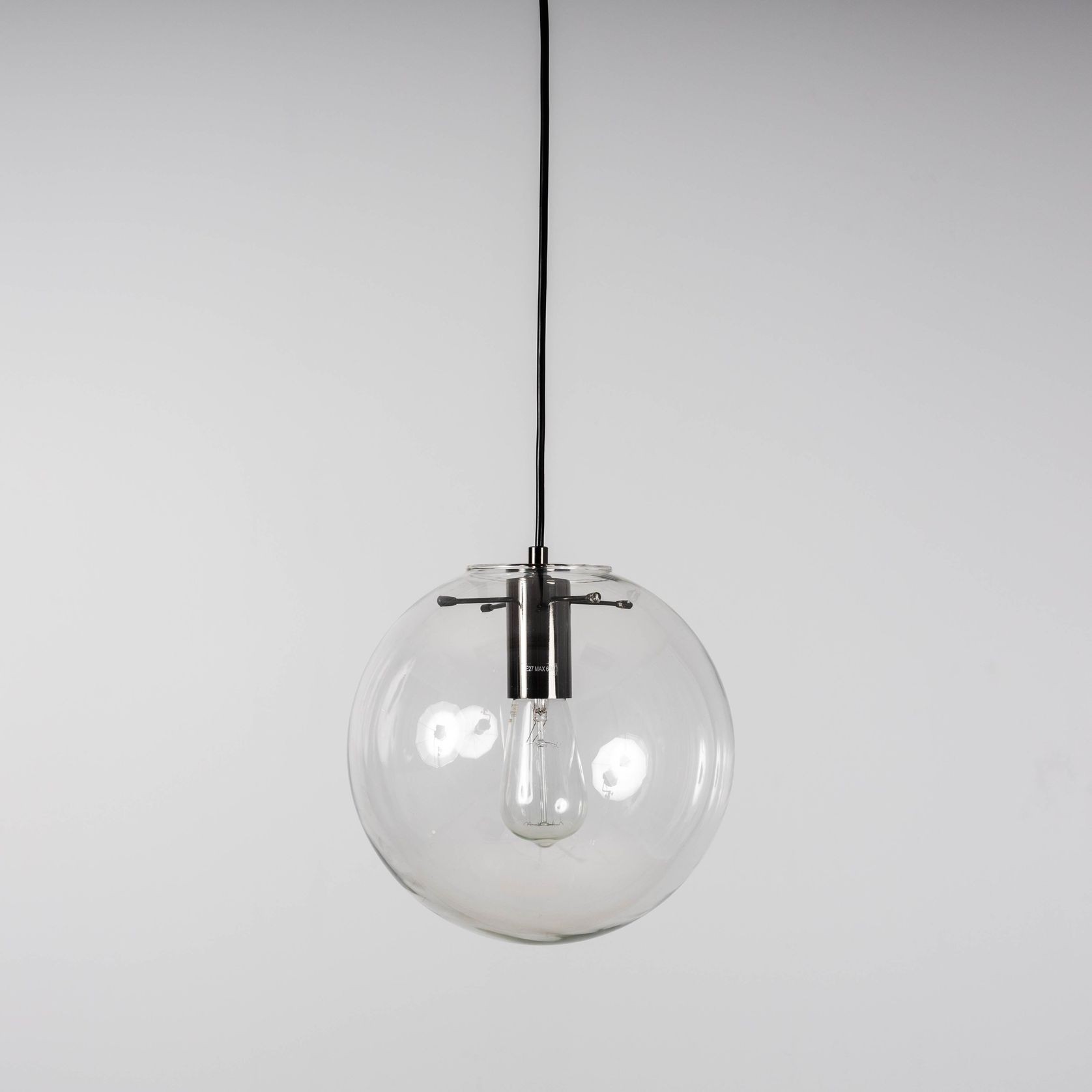 Ariana Glass Pendant Light - Pearl Black gallery detail image